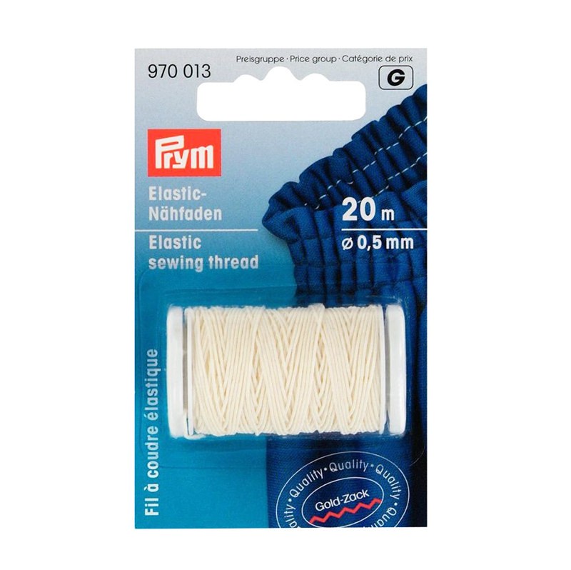 FILO DA CUCIRE ELASTICO BIANCO NATURALE 20 M D.0,5 MM PRYM