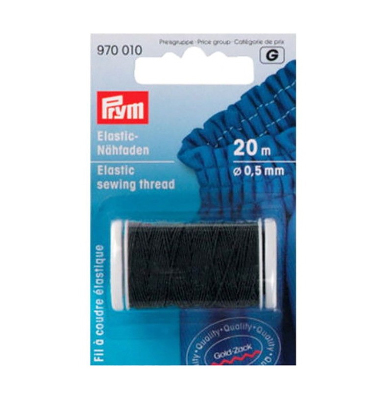 FILO DA CUCIRE ELASTICO NERO 20 M D.0,5 PRYM