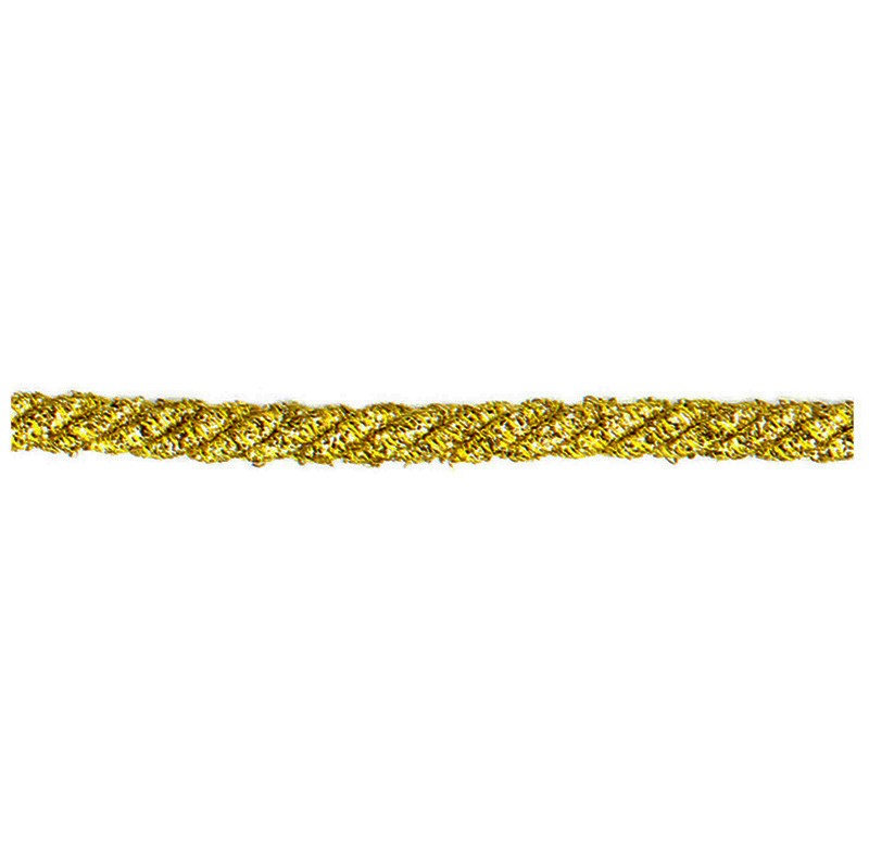 CORDONE 3 CAPI LUREX 5,5 MM 25 METRI COLORE ORO OPACO