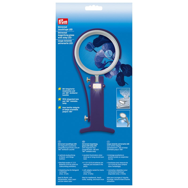 LENTE X RICAMO CON LUCE LED UNIVERSALE PRYM