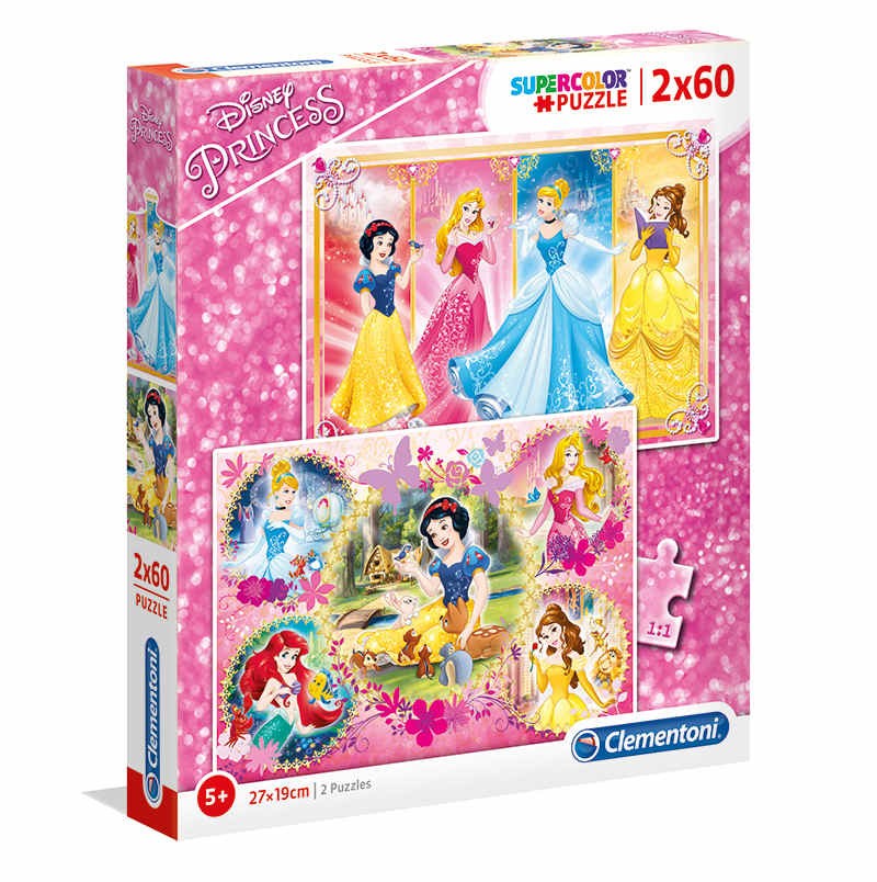 PUZZLE 2X60 PRINCESS CLEMENTONI