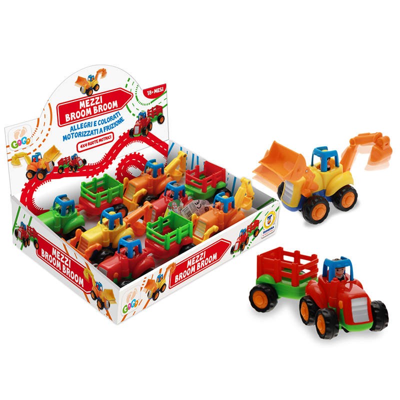 MEZZI BRUM BRUM TRATTORI A FRIZIONE 16 CM