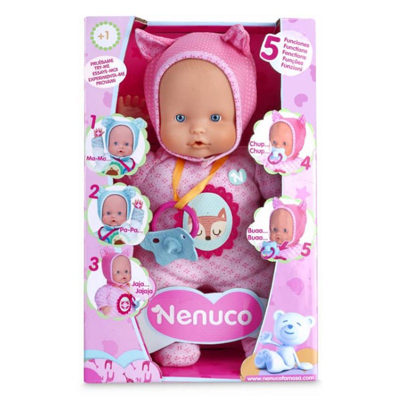 NENUCO SOFT BABY 5 FUNZIONI ROSA 30 CM FAMOSA