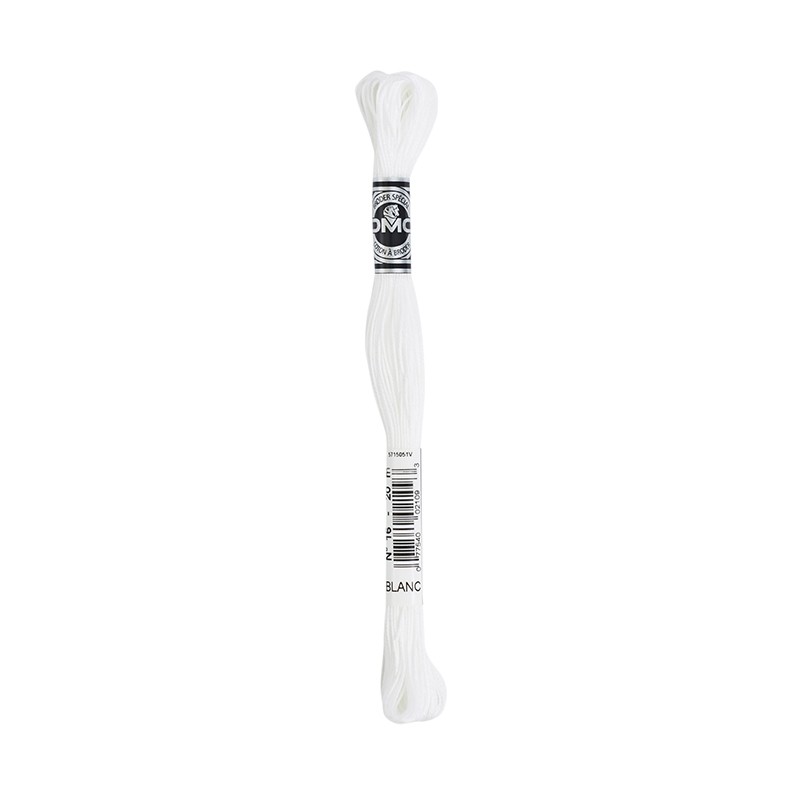 COTONE DA RICAMO 32 MT TITOLO 25 6 MATASSINE COLORE BLANC