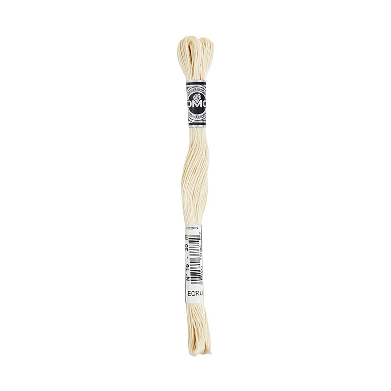 COTONE DA RICAMO 32 MT TITOLO 25 6 MATASSINE COLORE ECRU