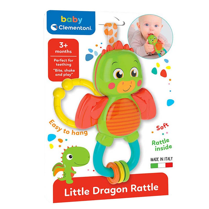 SONAGLIO RATTLE DRAGON MADE IN ITALY CLEMENTONI