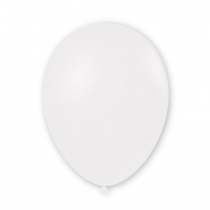 PALLONCINI PASTELLO 12'' 30 CM COL 10 BIANCO 100 PZ