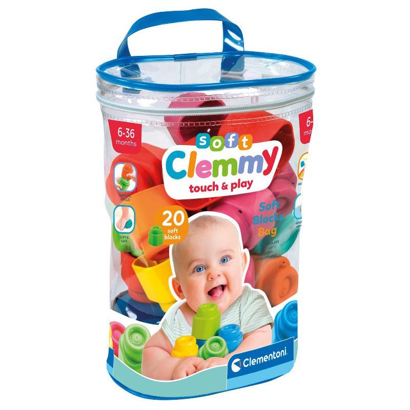 CLEMMY BAG  SACCA MATTONCINI 20 PCS CLEMENTONI