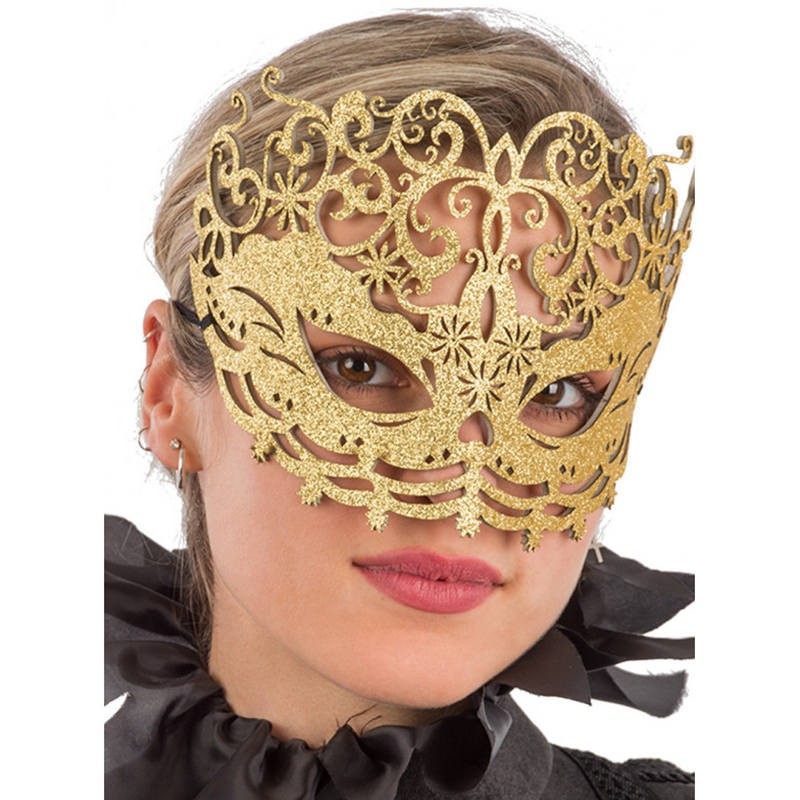 MASCHERA ORO TESSUTO INTAGLIATO