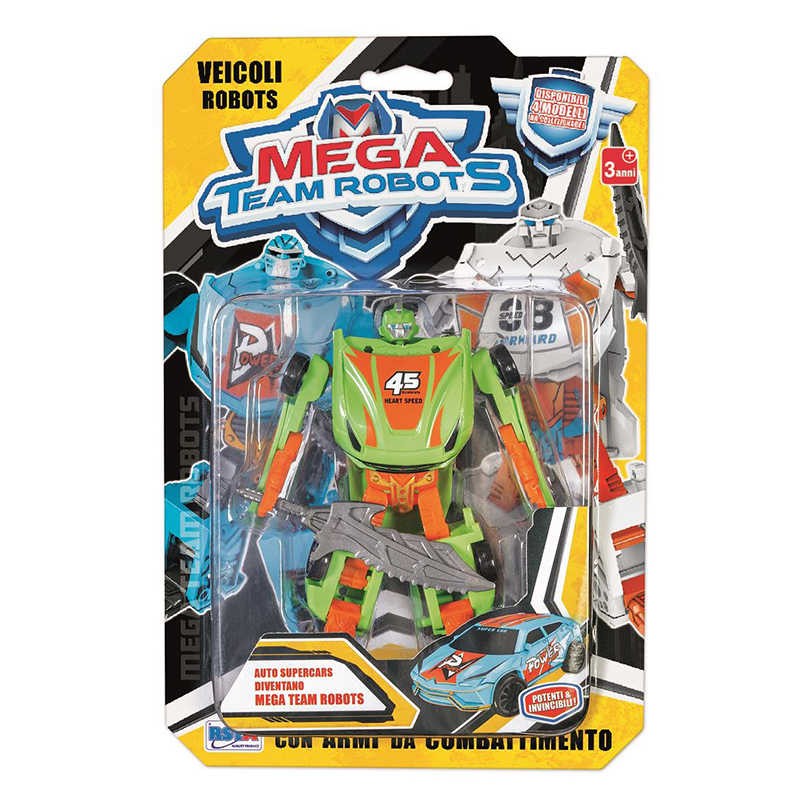 ROBOTS TRASFORMABILI MEGA TEAM 4 ASS. BLISTER