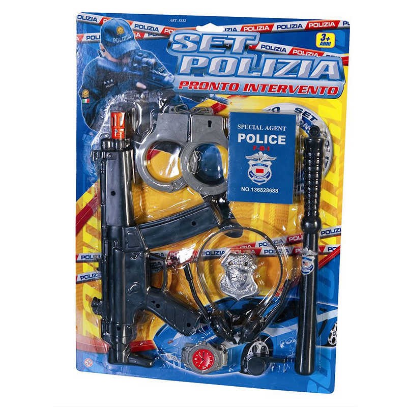 SET POLIZIA MITRA E ACC. 2 ASS. BLISTER