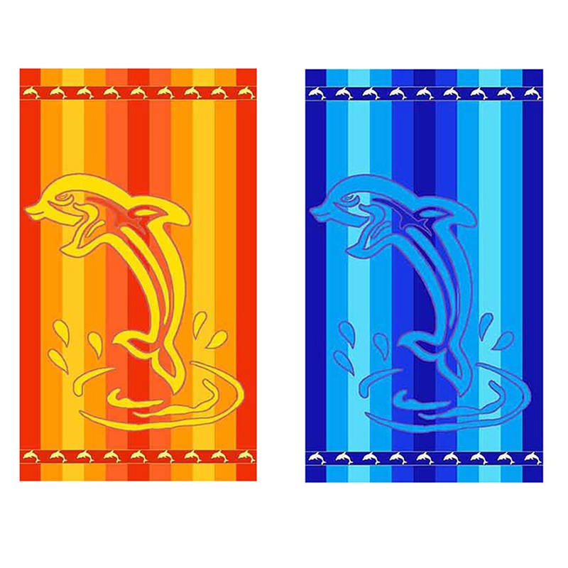 TELO MARE SWEET STRIPE DOLPHIN CM 90X165 GR 640