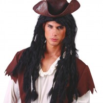 PARRUCCA LUNGA NERA RASTA PIRATA