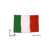 BANDIERA ITALIA CON ASTA 60X90 CM