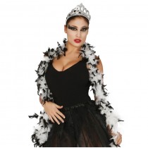 BOA PIUME BIANCO NERO GR 40 CM 180