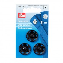 BOTTONI AUTOMATICI NERO 21 MM 3 PZ PRYM