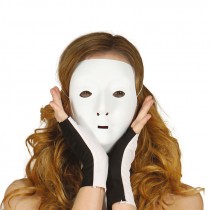 MEZZA MASCHERA BIANCA DA DECORARE PVC