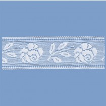 MERLETTO INCASSO COTONE 46 MM BIANCO 10 METRI