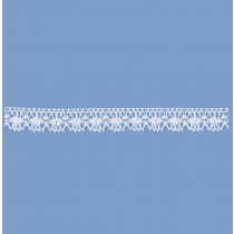 MERLETTO COTONE 15 MM BIANCO 20 METRI