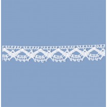 MERLETTO COTONE 24 MM BIANCO 20 METRI