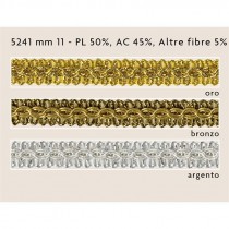 PASSAMANERIA AGREMANO 11 MM 20 METRI COLORE ORO