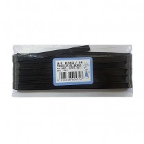 TRECCIA ELASTICA BORDATA 9,3 MM 20 METRI COLORE NERO