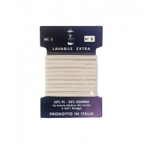 TRECCIA ELASTICA EXTRA LAVABILE 5 MM 5 METRI COLORE BCO