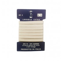 TRECCIA ELASTICA EXTRA LAVABILE 8 MM 5 METRI COLORE BCO