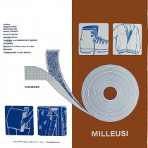 MILLEUSI DA CUCIRE UNCINETTO + ASOLA 20 MM 25+25 METRI COLORE NERO