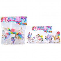 BUSTA SET UNICORNI ALATI 4 PEZZI