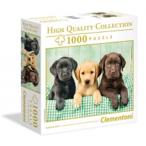 PUZZLE 1000 PEZZI  TRE LABRADOR CLEMENTONI