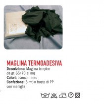 MAGLINA TERMOADESIVA IN NYLON 65/70 GR AL MQ 5 METRI BIANCO