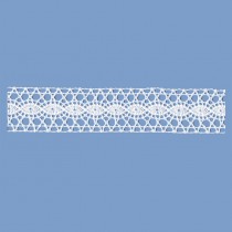 MERLETTO INCASSO COTONE 30 MM BIANCO 10 METRI