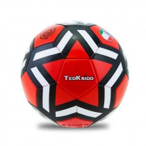 PALLONE CUOIO CALCIO ROSSE NERO TAGLIA 5 GR 280
