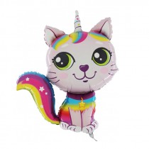 PALLONI ARGENTATI RAINBOW CAT PINK