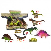 DISPLAY DINOSAURI LUMINOSI 21 CM