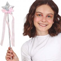 BACCHETTA CON STELLA ARGENTO 35 CM
