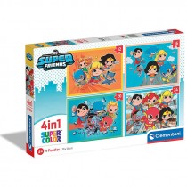 PUZZLE 4IN1 DC SUPERFRIENDS CLEMENTONI