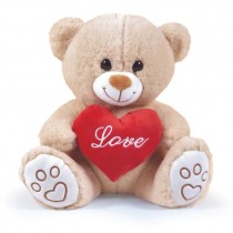 ORSETTO BEIGE 25 CM CON CUORE "LOVE"