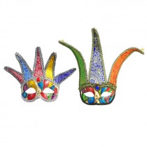 MASCHERA VENEZIANA DEL GIULLARE 6 COLORI