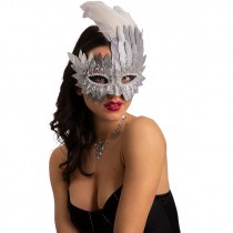 MASCHERA ARGENTO ECOPELLE PLASTICA