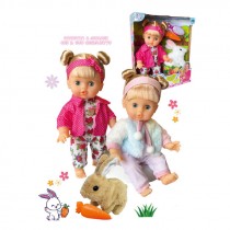 TRECCIABELLA 36 CM CON CONIGLIO MOVIMENTO E SUONI