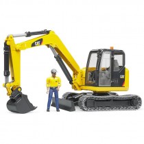 CAT MINI SCAVATORE CON FIGURA BRUDER