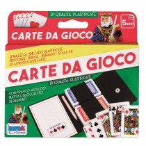 CARTE DA GIOCO CON ASTUCCIO BLOCCHETTO E MATITA