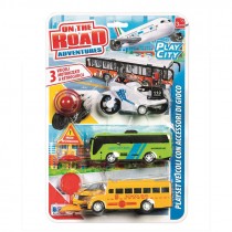 SET 3 VEICOLI RETROCARICA 2 ASS. PLAY CITY