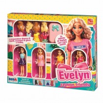 PLAYSET EVELYN 4 MINIBAMBOLE CON ACCESSORI