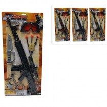 FUCILE MILITARE CON ACCESSORI IN BLISTER