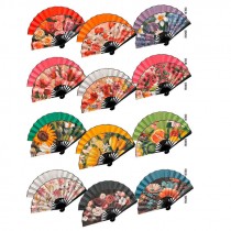 VENTAGLIO PLASTICA DIGITALE CM 48 BIFACCIALE FIORI-TINTAUNITA