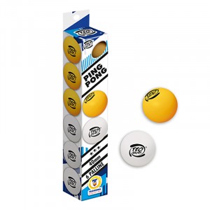 PALLINE PING PONG 6 PZ BIANCHE E ARANCIONI 40 MM