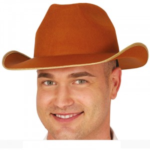 CAPPELLO COWBOY FELTRO MARRONE